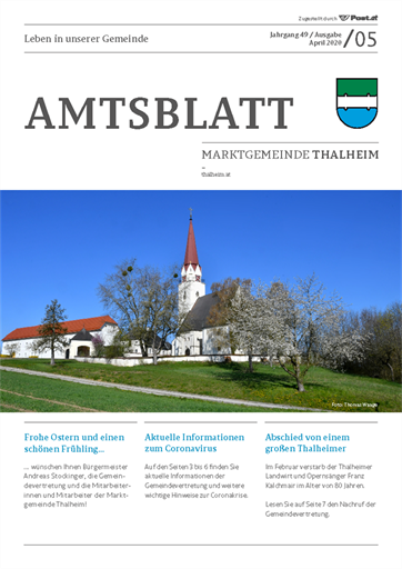Titelbild: Amtsblatt 05 - April 2020