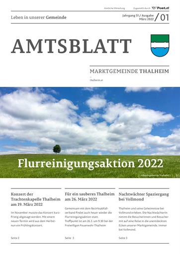 Titelbild Amtsblatt 01 - Veranstaltungen März 2022