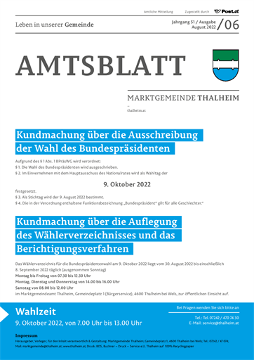 Amtsblatt Ausgabe 06/2022 Wahl