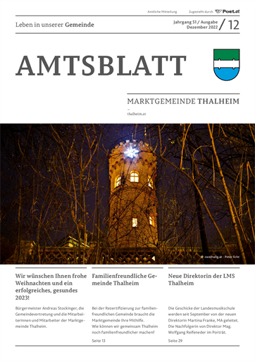 Titelbild Amtsblatt 12/2022